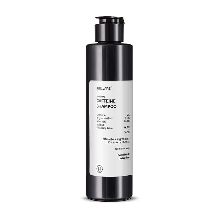 BRILLARE 6% Rosemary Shampoo with 2% Caffeine for Hair Growth & Hair Fall Control