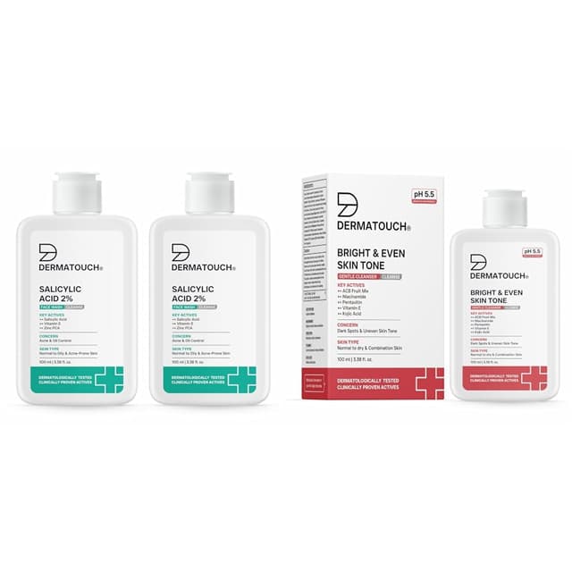 DERMATOUCH Oily Skin Gentle Face Wash for Excess Oil, Acne & Clogged Pores