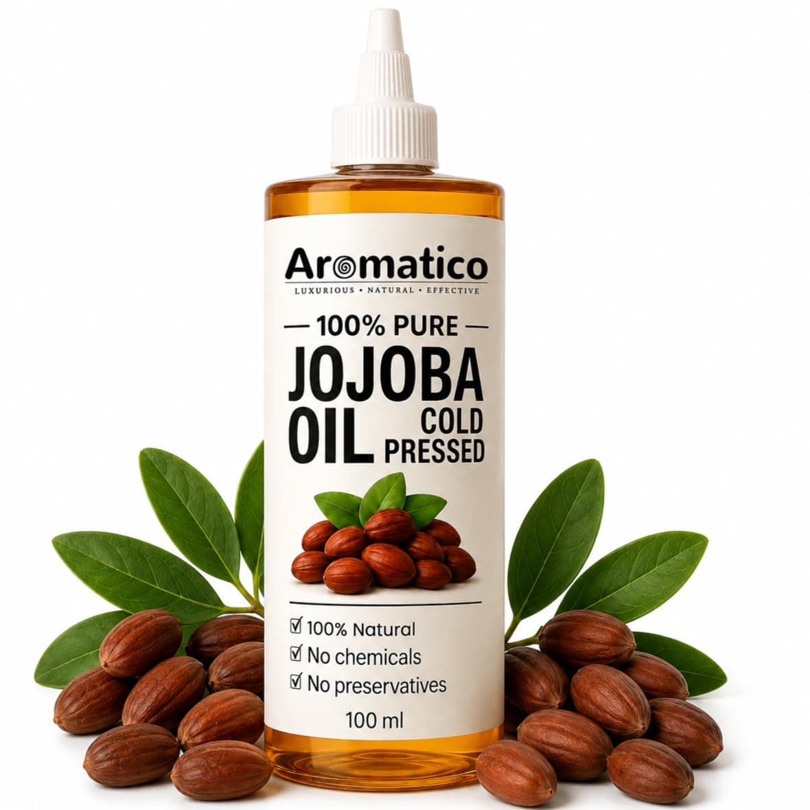 Aromatico 100% Pure Cold Pressed Jojoba Oil