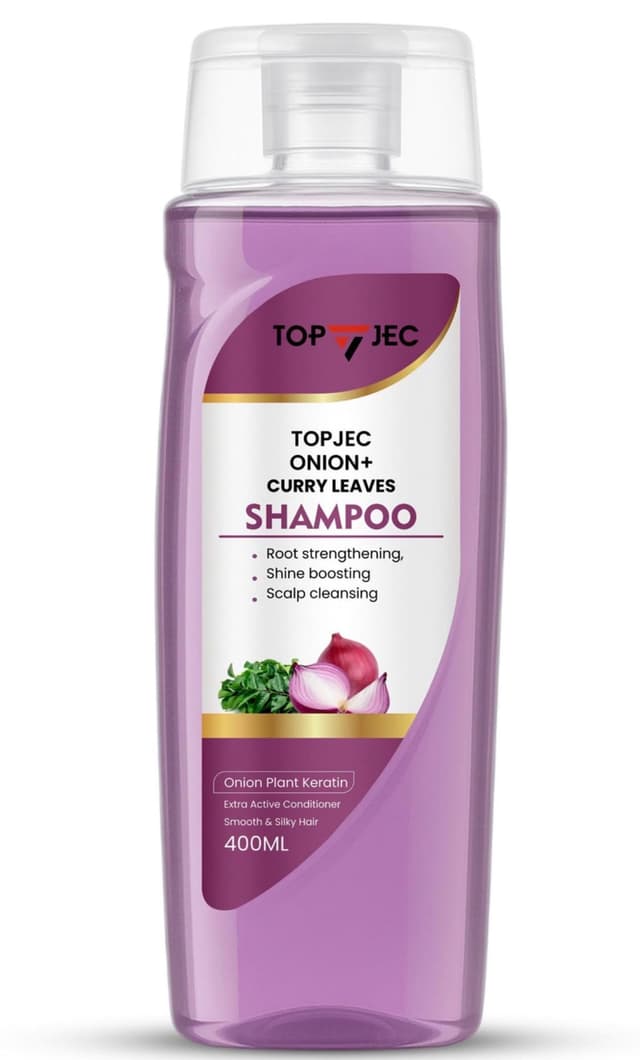 TOPJEC® Onion & Curry Leaves Shampoo – Hair Fall & Dandruff Control