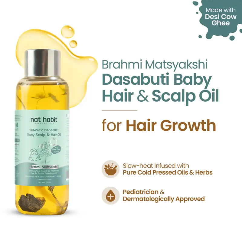Brahmi Matsyakshi Summer Dasabuti Baby Hair & Scalp Oil
