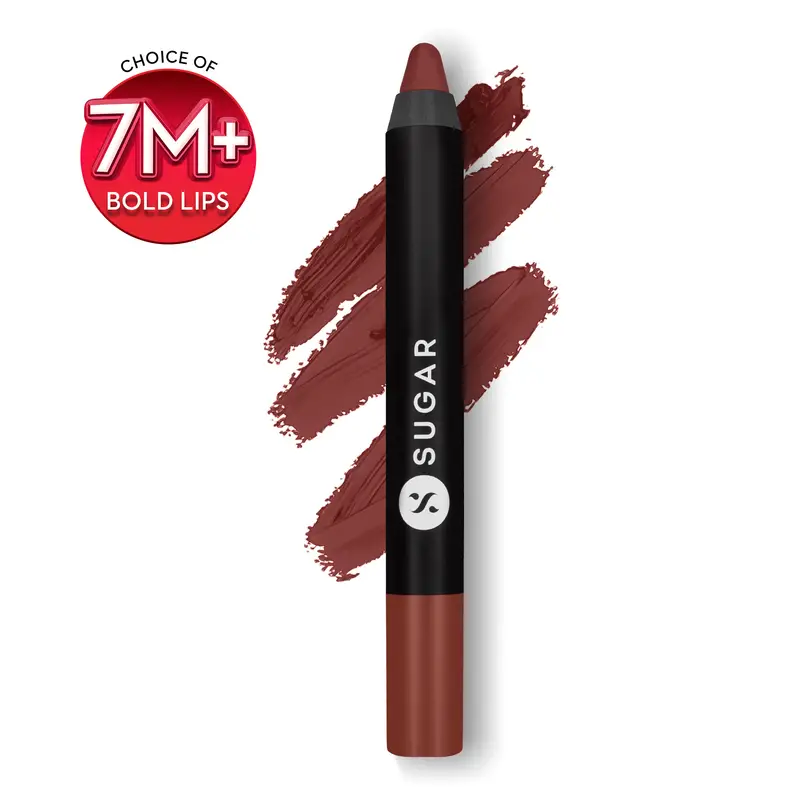 SUGAR Matte As Hell Crayon Lipstick, 12Hr Matte, with Sharpener