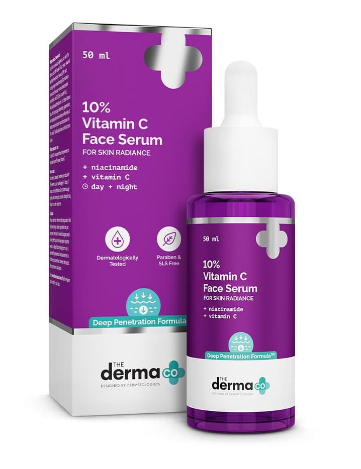 The derma CO 10% Vitamin C Face Serum With 5% Niacinamide & Hyaluronic Acid