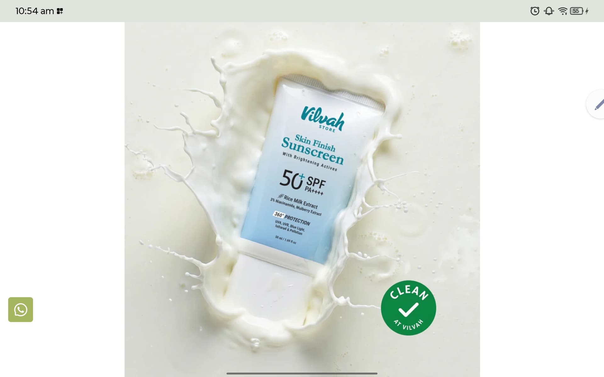 Vilvah Sunscreen SPF 50 PA++++