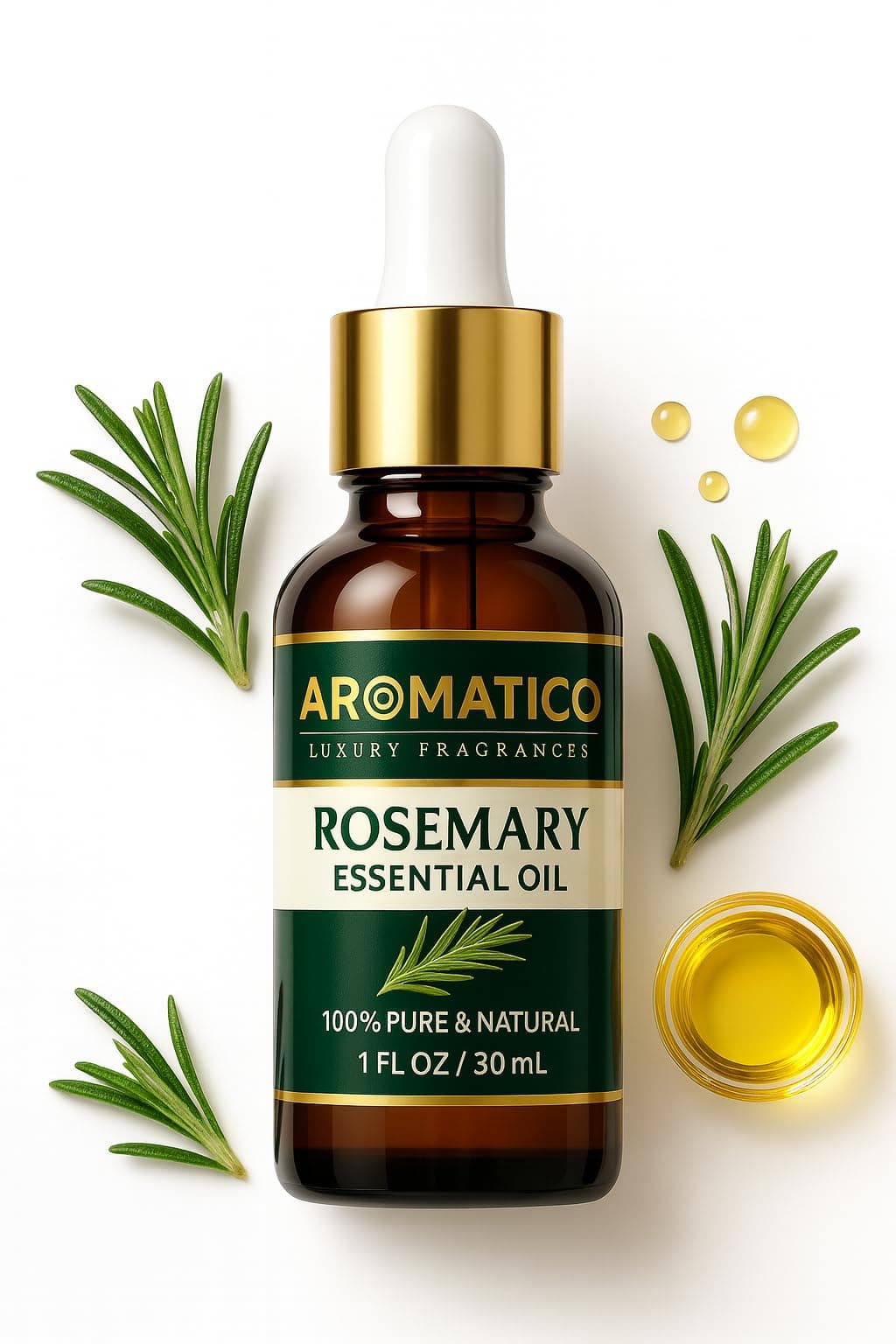Rosemary Essential Oil 100% Pure Natural for Skin & Hair Growth