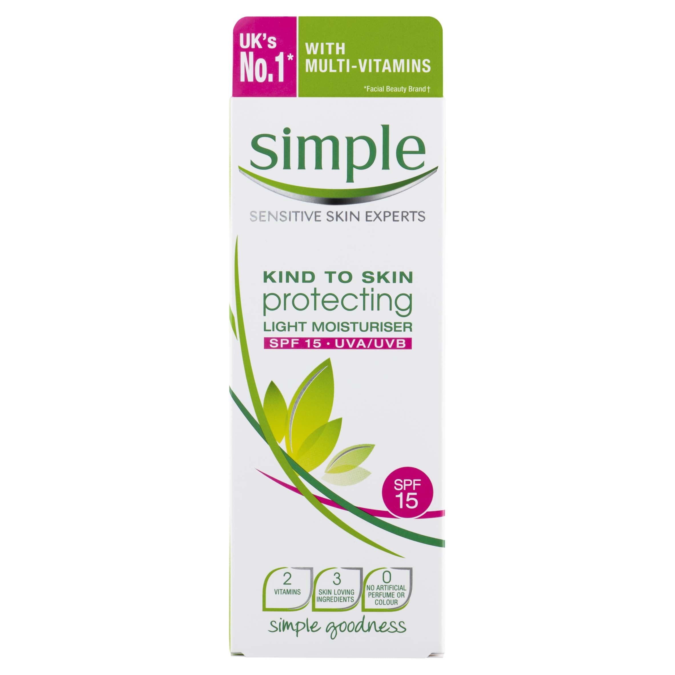 Simple Skincare Kind to Skin Protecting Light Moisturiser SPF 15