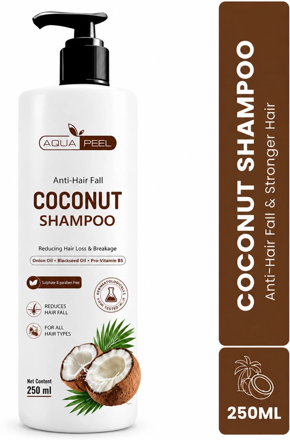 AQUAPEEL Coconut Anti Hair Fall Shampoo 250 ml ,Pro Vitamin B5